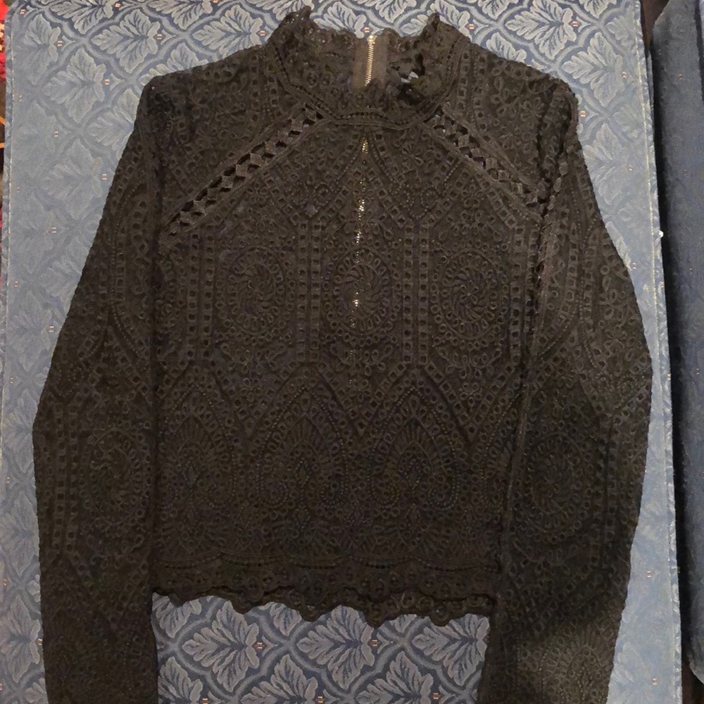 Black lace top